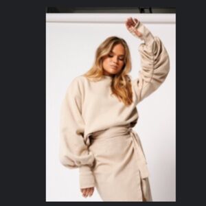 Beige Oversized Sweater